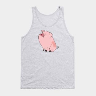 Waddles Pig Cartoon thinking Tank Top